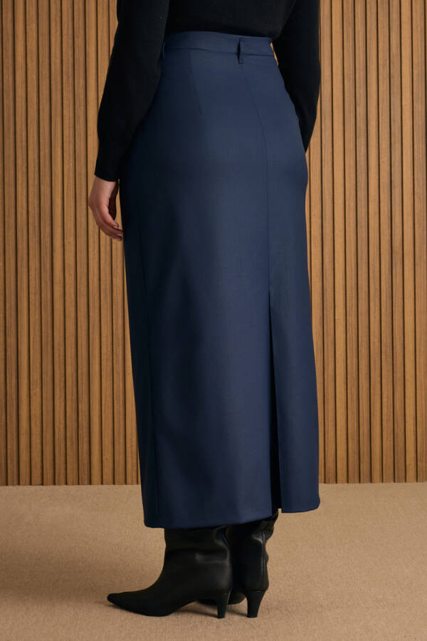 Lacivert Klasik Etek - 6