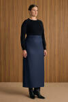 Lacivert Klasik Etek - 2
