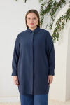 Lacivert Klasik Yaka Tunik - 2