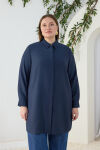 Lacivert Klasik Yaka Tunik - 3
