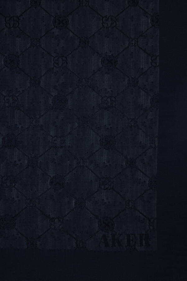 Lacivert Koza Eşarp - 3