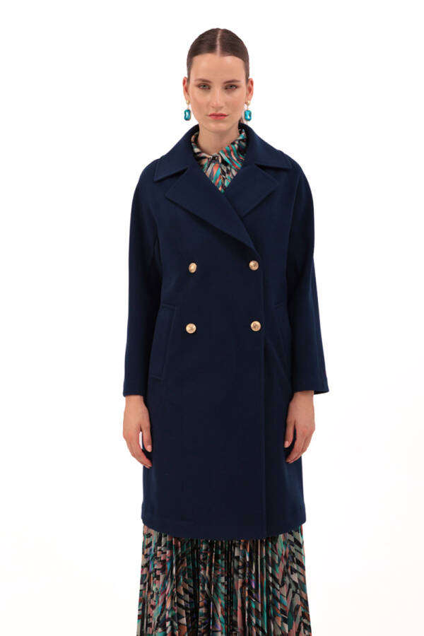 Lacivert Kruvaze Kapama Kaban - 4