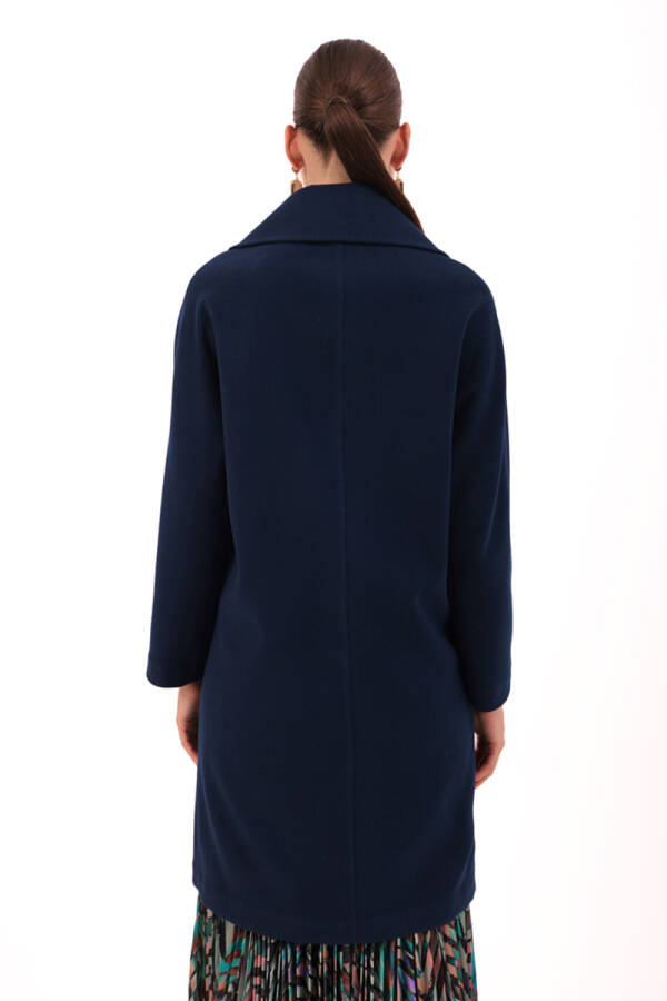 Lacivert Kruvaze Kapama Kaban - 6