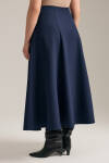 Lacivert Kuplu Kloş Etek - 5