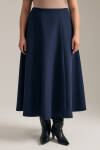 Lacivert Kuplu Kloş Etek - 2
