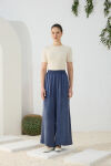 Lacivert Lastikli Pantolon Etek - 2