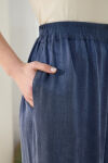 Lacivert Lastikli Pantolon Etek - 6