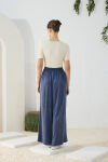 Lacivert Lastikli Pantolon Etek - 7