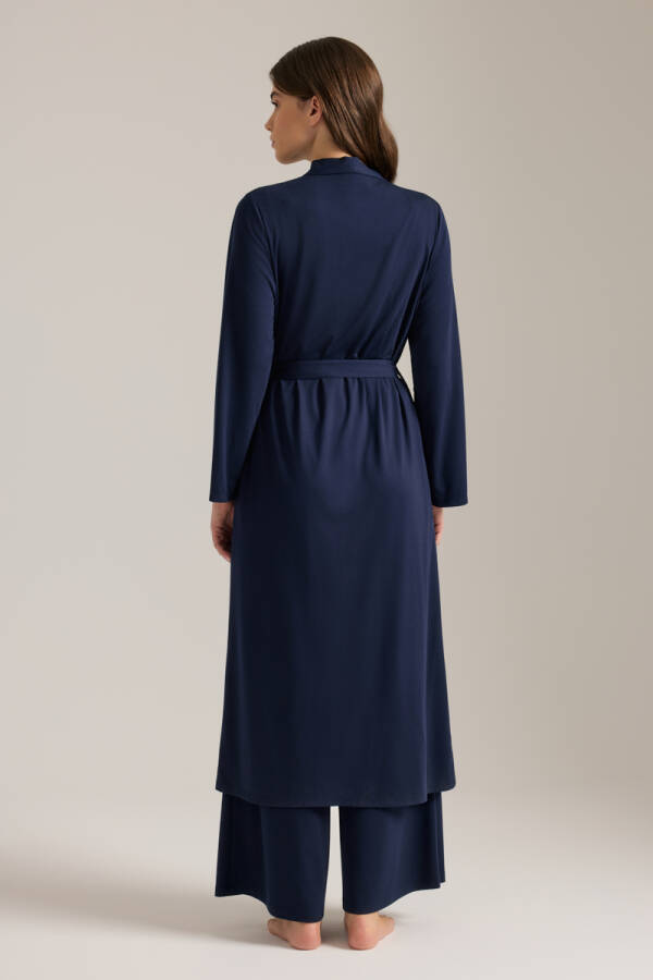 Lacivert Modal Kimono - 6