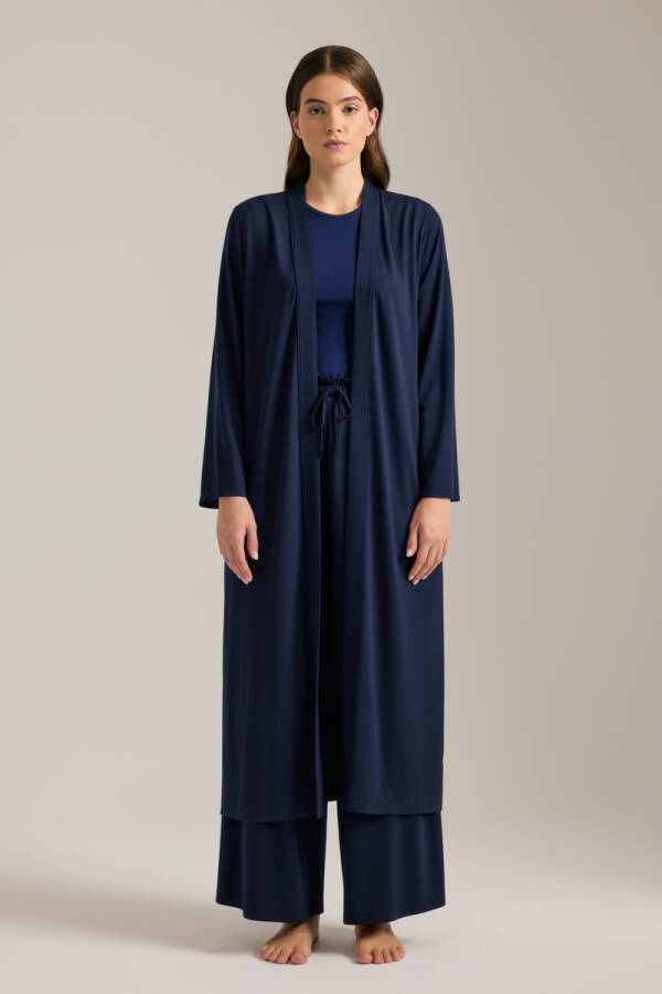 Lacivert Modal Kimono - Aker (1)