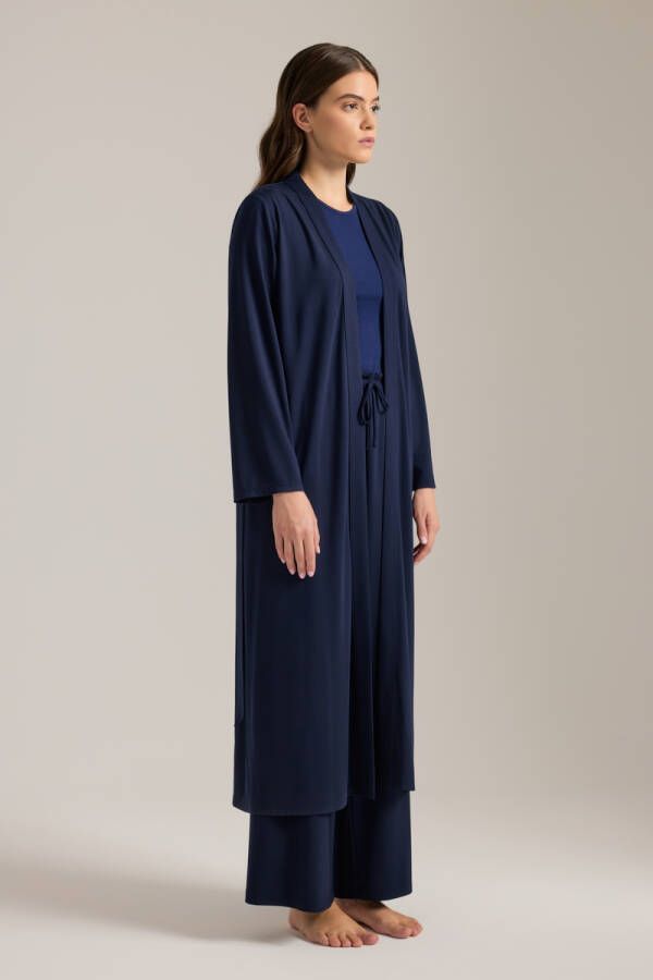 Lacivert Modal Kimono - 3
