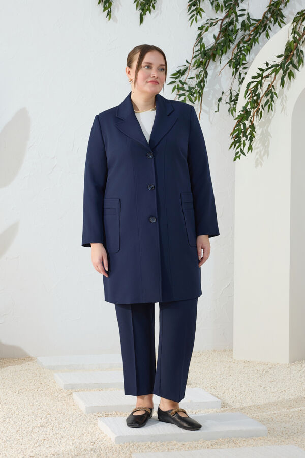 Lacivert Mono Kapama Kap - 4