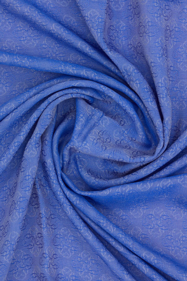 Lacivert Monogram Jakar Eşarp - Aker (1)