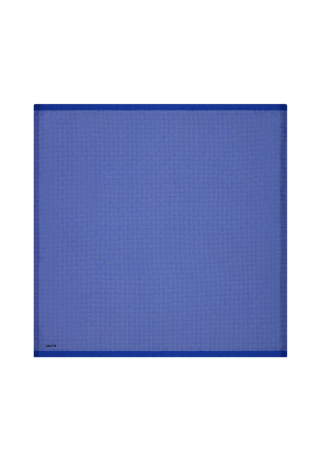 Lacivert Monogram Jakar Eşarp - Aker