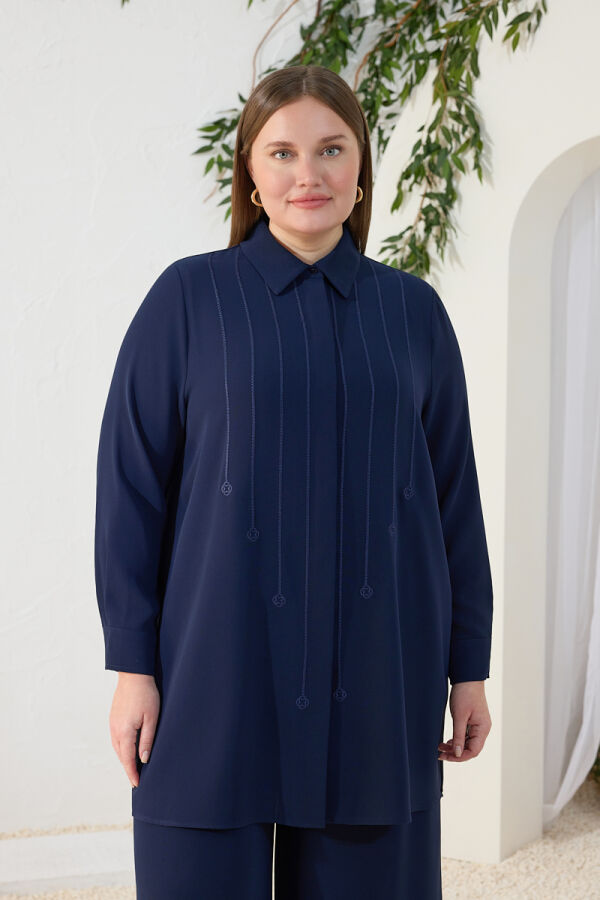 Lacivert Nakışlı Takım - 2