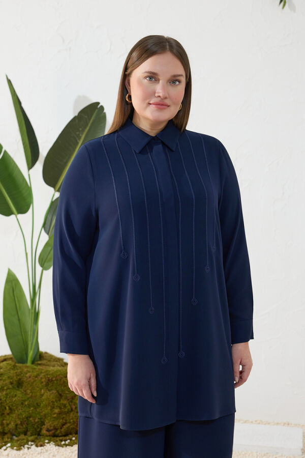 Lacivert Nakışlı Takım - 3