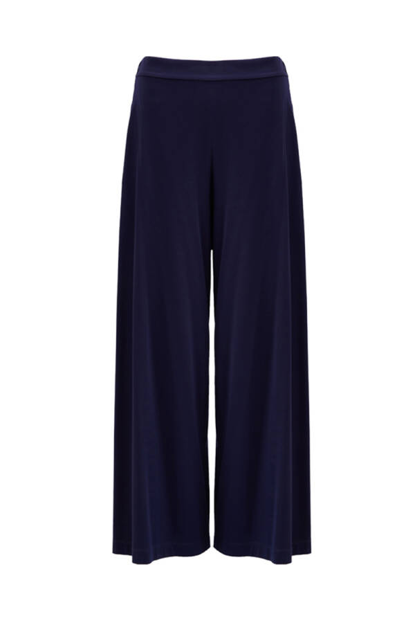 Lacivert Örme Arka Bel Lastikli Pantolon Etek - Aker