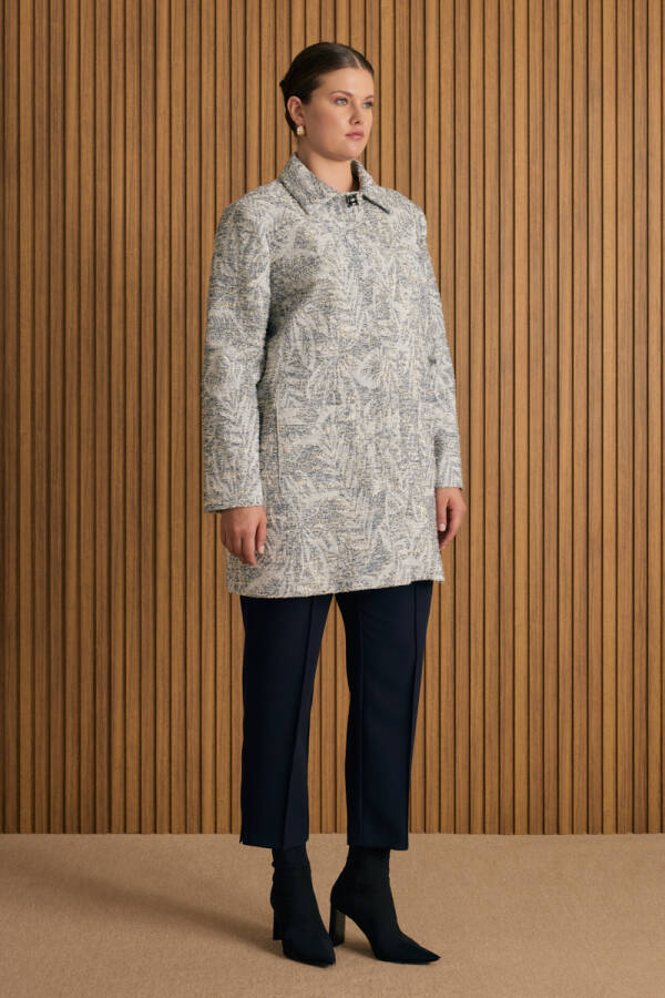 Lacivert Özel Dokuma Cotton Kumaş Kap - 3