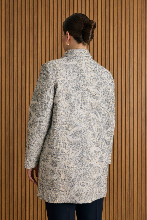 Lacivert Özel Dokuma Cotton Kumaş Kap - 6