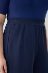 Lacivert Rahat Giyim Beli Lastikli Pantolon Etek - 5