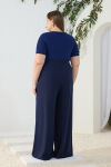Lacivert Rahat Giyim Beli Lastikli Pantolon Etek - 6
