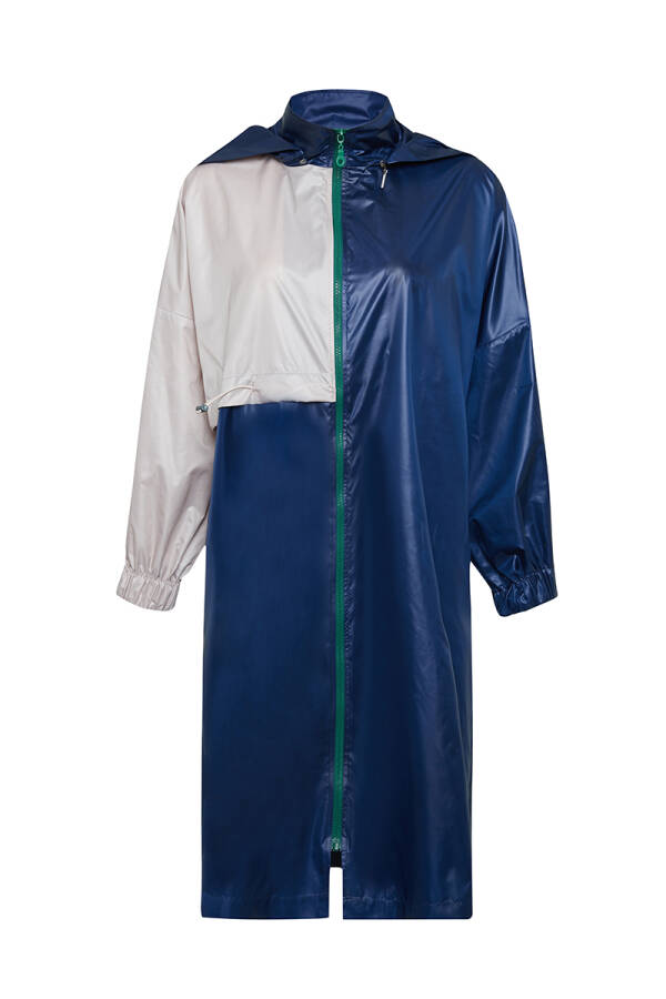 Lacivert Renk Bloklu Yağmurluk - 1
