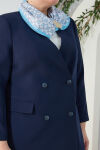 Lacivert Sıfır Yaka Fleto Cepli Ceket - 5