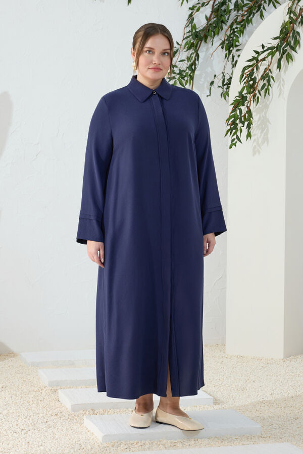 Lacivert Takma Kol Ferace - 3