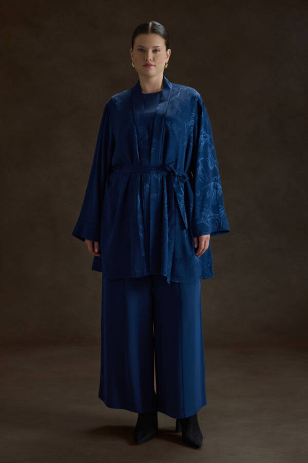 Lacivert Tencel Pantolon - Aker