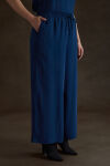 Lacivert Tencel Pantolon - 4