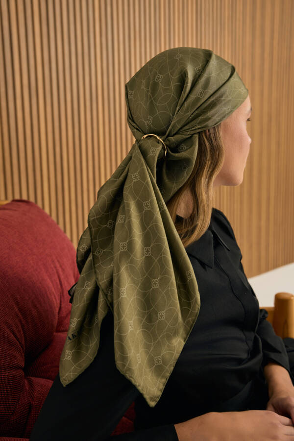 Light Gold Burgulu Halka Metal Eşarp Yüzüğü - Aker (1)