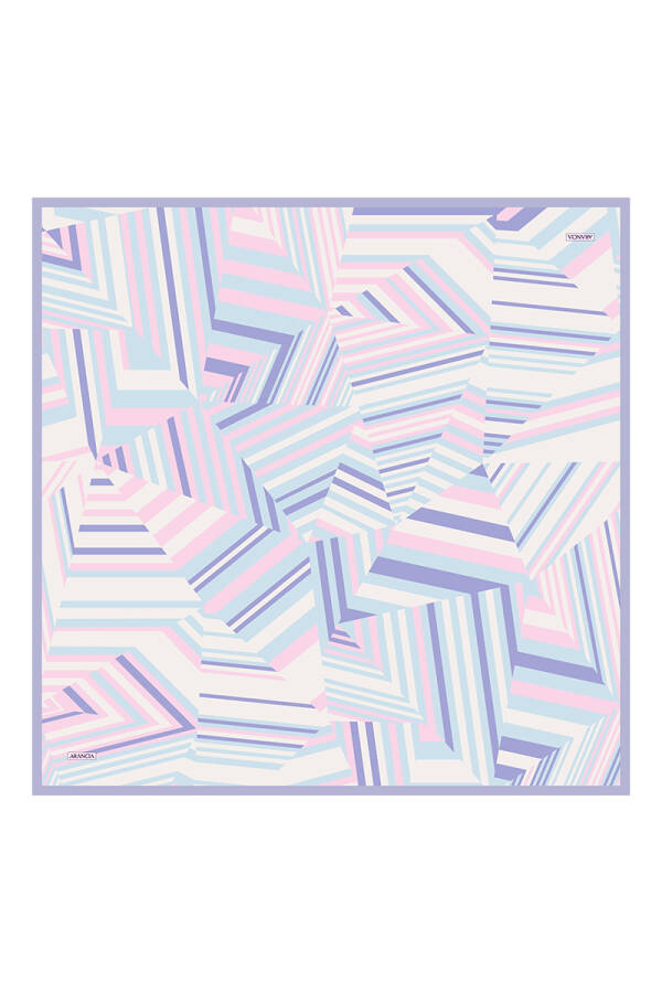 Lila 90X90 İpek Twill Eşarp - 1