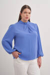Lila Detaylı Bluz 