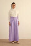 Lila Klasik Dokuma Pantolon Etek - 2