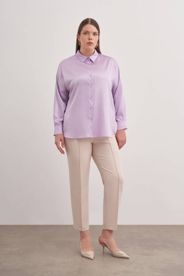 Lila Klasik Gömlek - Aker (1)