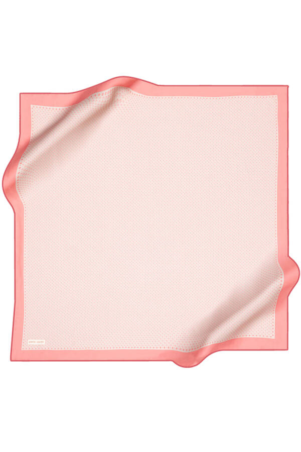 Logo Desenli 90X90 İpek Twill Eşarp - 1