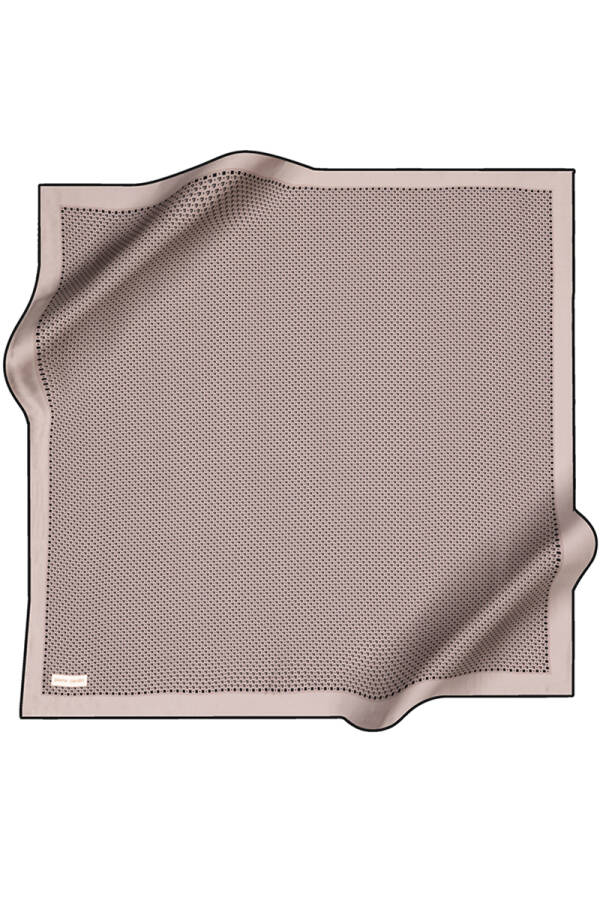 Logo Desenli 90X90 İpek Twill Eşarp - 1