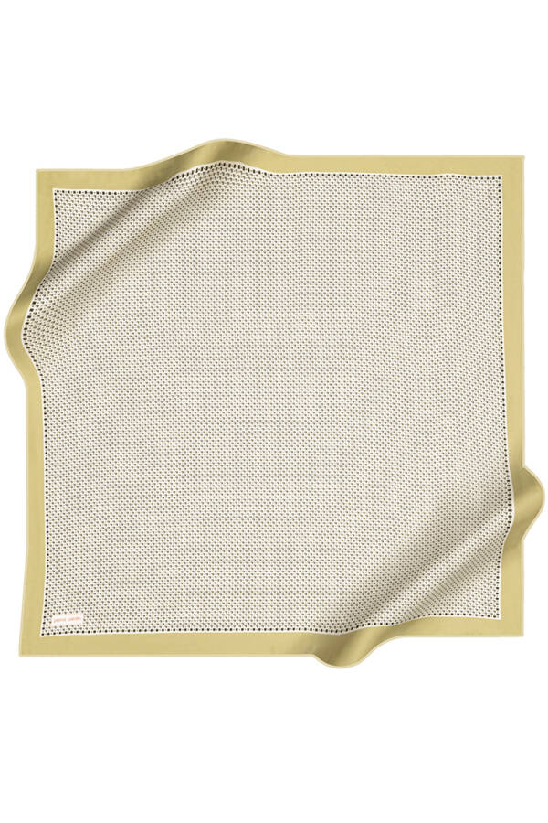 Yeşil 90X90 İpek Twill Eşarp - Pierre Cardin