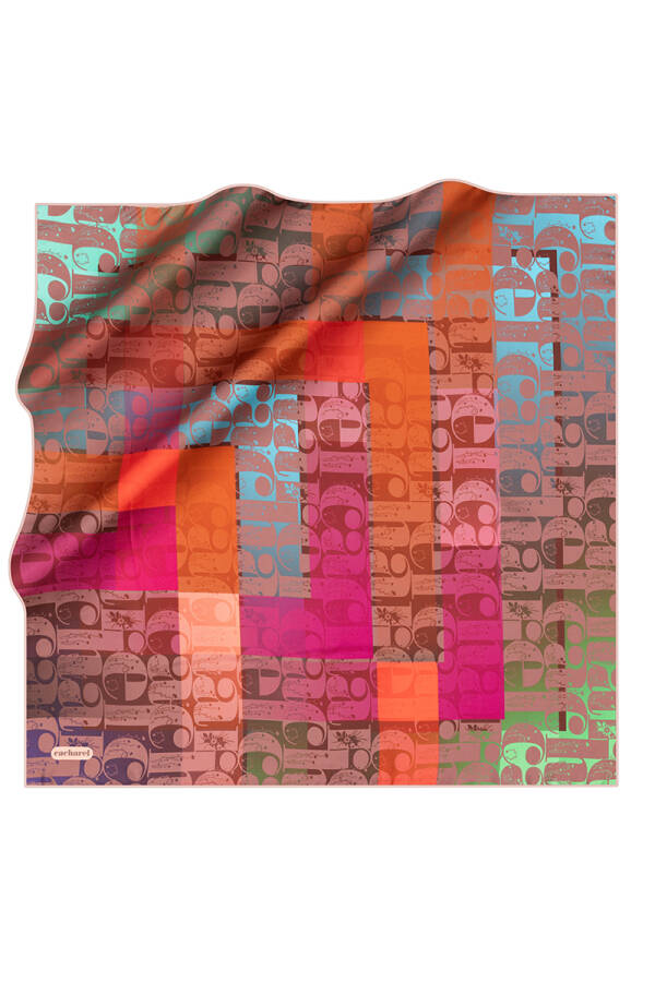 Logo Desenli Cacharel Twill Eşarp - Cacharel