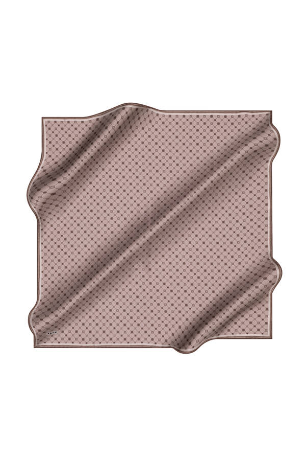 Renkli Aker İpek Krep Saten Eşarp - Aker