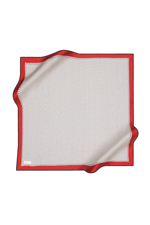 Logo Desenli Pierre Cardin Krep Saten Eşarp - 1