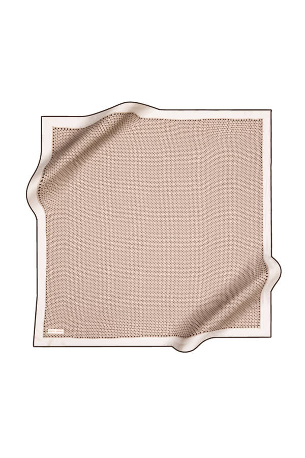 Logo Desenli Pierre Cardin Krep Saten Eşarp - Pierre Cardin