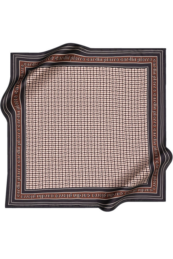 Logo Desenli Pierre Cardin İpek Tivil Eşarp - 1