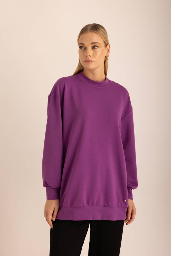 Logo Detaylı Rahat Kalıp Sweatshirt - 4