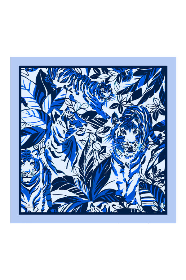 Mavi 100X100 Omuz Şalı - Arancia