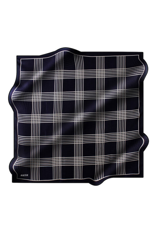 Geometrik Desenli 90X90 İpek Jakar - 1