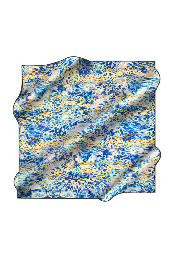 Renkli 90X90 Pierre Cardin Krep Saten Eşarp - 1