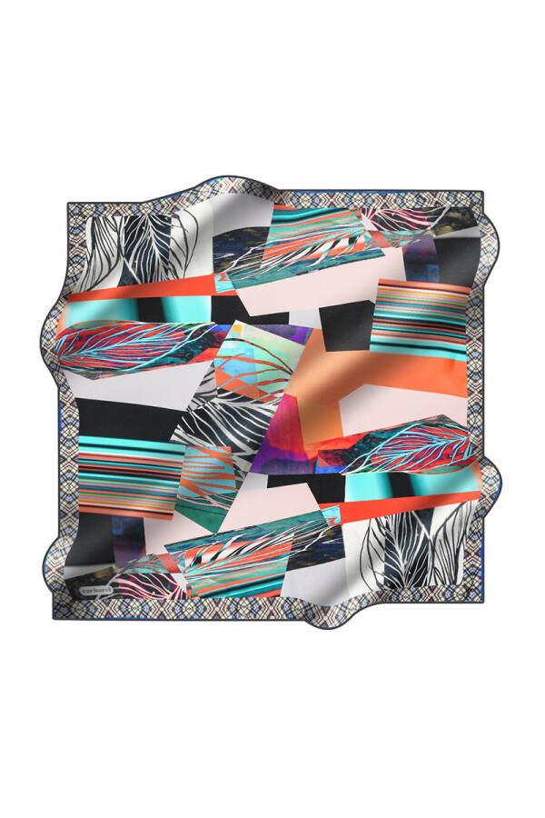 Geometrik Desenli 90X90 Cacharel Tivil Eşarp - 1