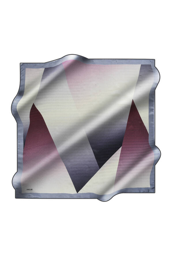 Geometrik Desenli 90X90 İpek Jakar - 1