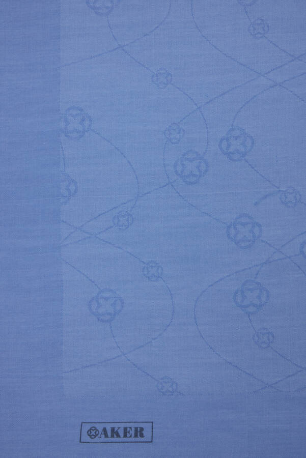 Mavi Pamuk İpek Şal - 3